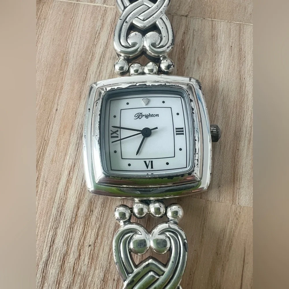 Brighton ladies Santa Rosa silver tone watch bracelet NEW BATTERY